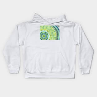 Blue and Sage Mandala Kids Hoodie